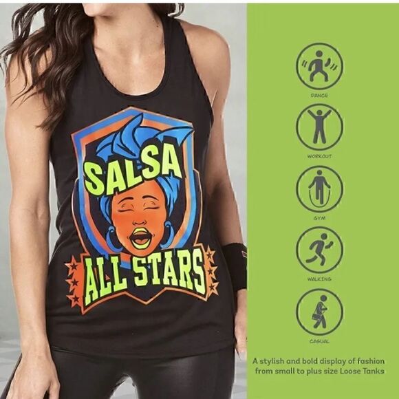 ZUMBA Rythms Salsa All Stars Tank Top nwt available in Medium and Large - Picture 4 of 8